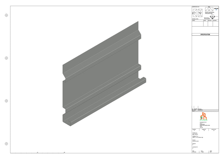 Aluminium Fascia Board - Type 16 - Straight 3000mm Length