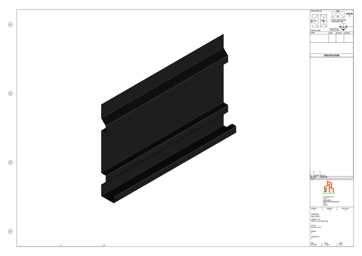 Aluminium Fascia Board - Type 16 - Straight 1000mm Length