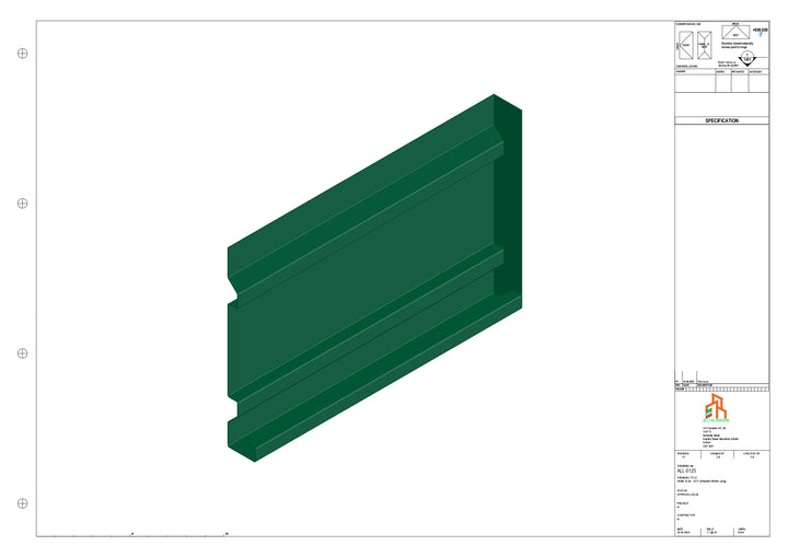 Aluminium Fascia Board Stopend - Type 16 - 300mm - Left Side