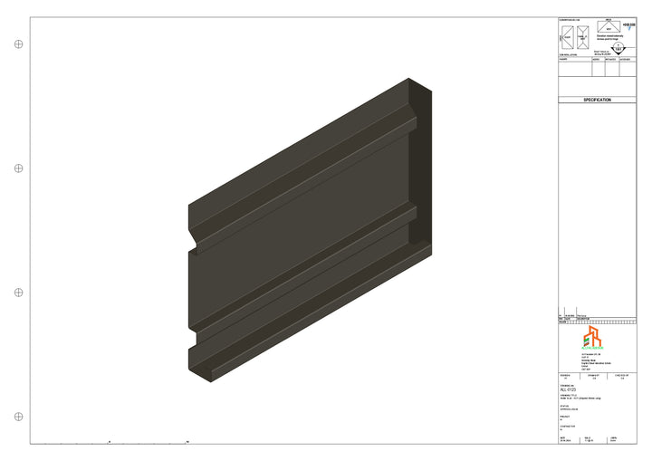 Aluminium Fascia Board Stopend - Type 16 - 300mm - Left Side