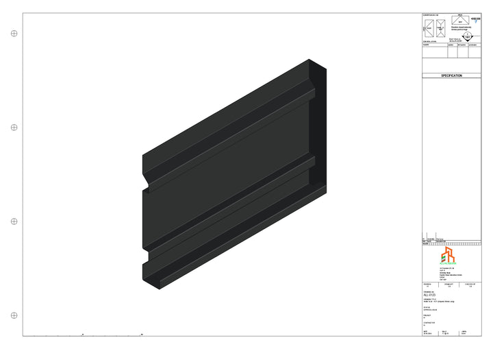 Aluminium Fascia Board Stopend - Type 16 - 300mm - Right Side