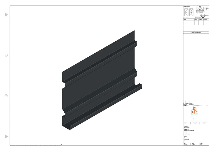 Aluminium Fascia Board - Type 17 - Straight 1000mm Length