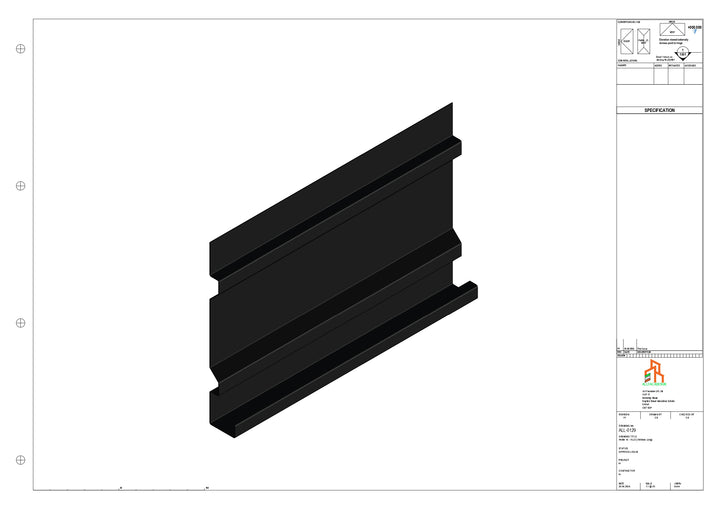 Aluminium Fascia Board - Type 17 - Straight 3000mm Length