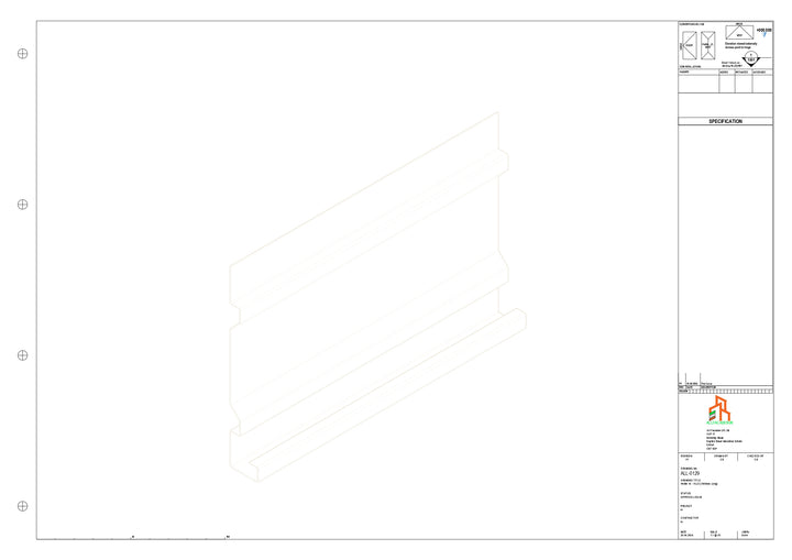 Aluminium Fascia Board - Type 17 - Straight 1000mm Length