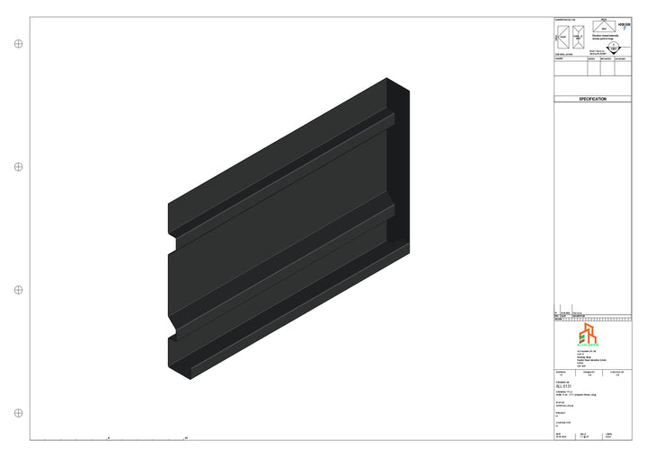 Aluminium Fascia Board Stopend - Type 17 - 300mm - Right Side