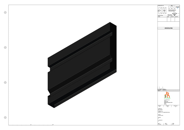 Aluminium Fascia Board Stopend - Type 17 - 300mm - Left Side
