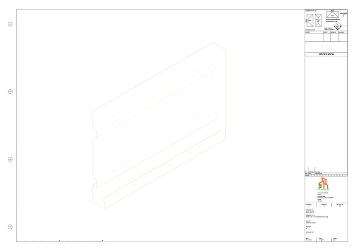 Aluminium Fascia Board Stopend - Type 17 - 300mm - Left Side