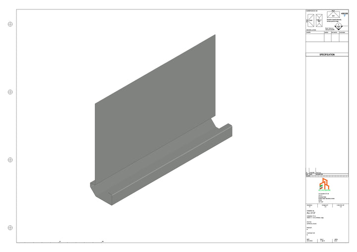 Aluminium Fascia Board - Type 18 - Straight 1000mm Length