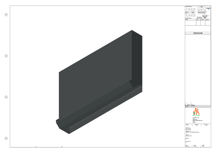 Aluminium Fascia Board Stopend - Type 18 - 300mm - Left Side