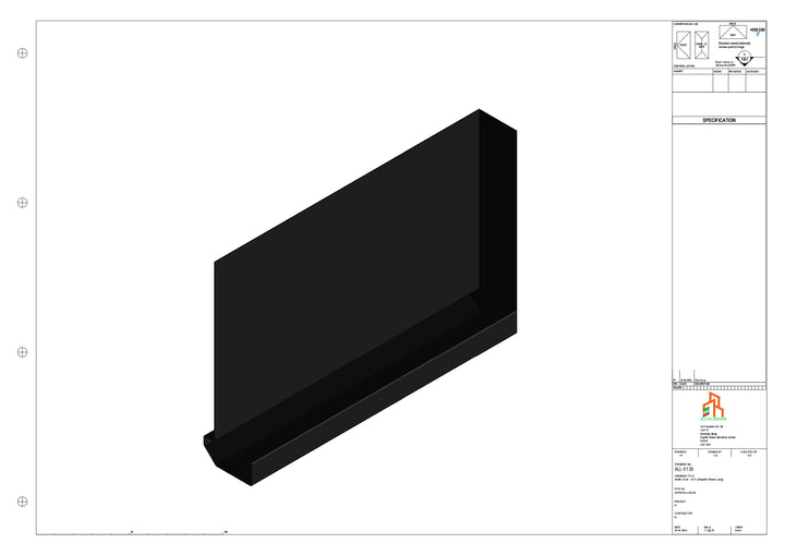 Aluminium Fascia Board Stopend - Type 18 - 300mm - Left Side