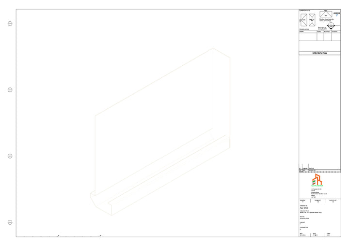 Aluminium Fascia Board Stopend - Type 18 - 300mm - Left Side