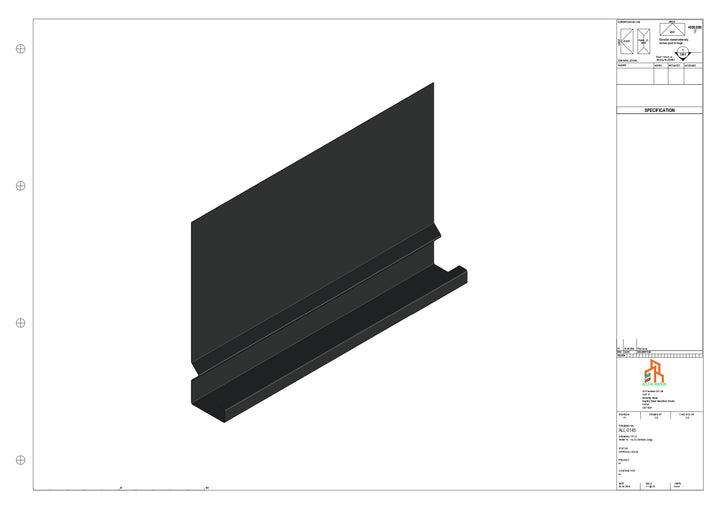 Aluminium Fascia Board - Type 19 - Straight 3000mm Length
