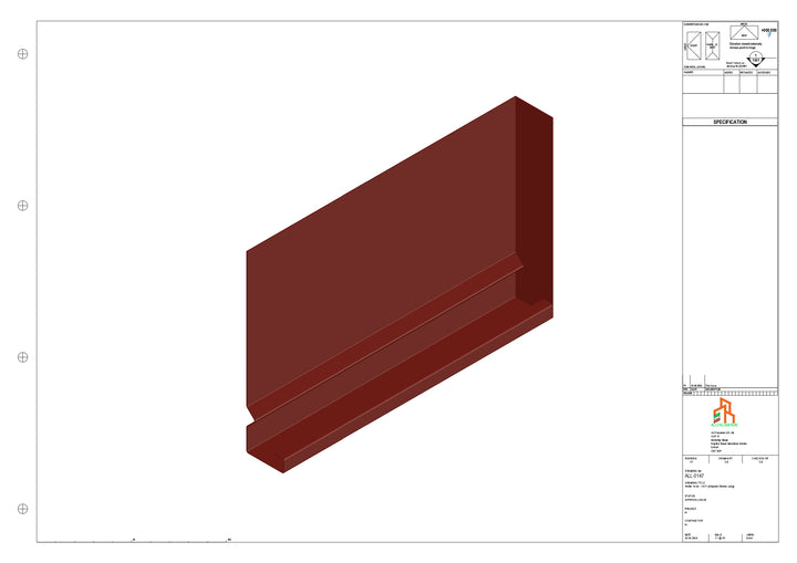 Aluminium Fascia Board Stopend - Type 19 - 300mm - Left Side