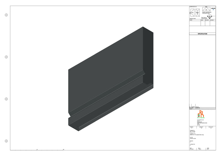 Aluminium Fascia Board Stopend - Type 19 - 300mm - Left Side