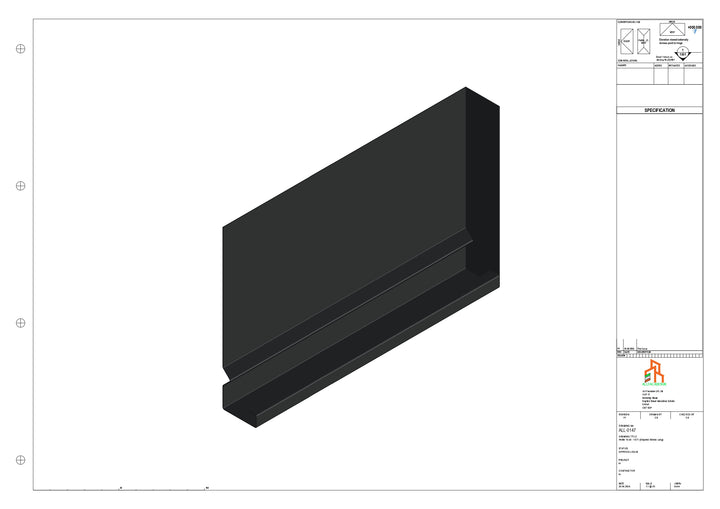 Aluminium Fascia Board Stopend - Type 19 - 300mm - Left Side
