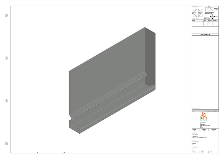 Aluminium Fascia Board Stopend - Type 19 - 300mm - Left Side