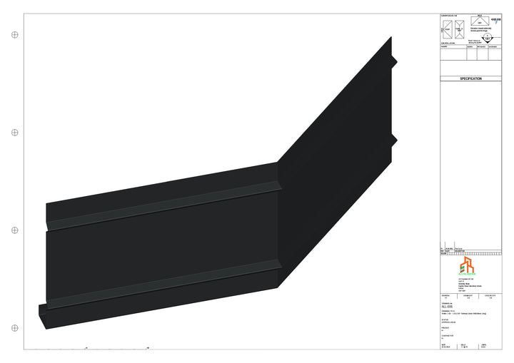 Aluminium Fascia Board 135 Ext Corner 300x300mm