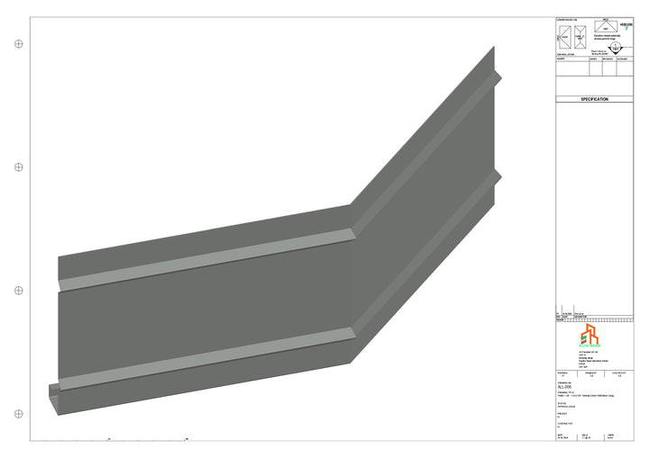 Aluminium Fascia Board 135 Ext Corner 300x300mm