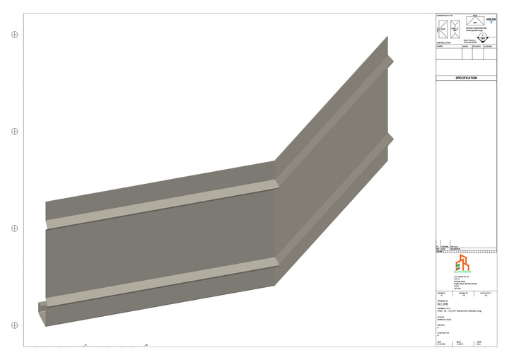 Aluminium Fascia Board 135 Ext Corner 300x300mm