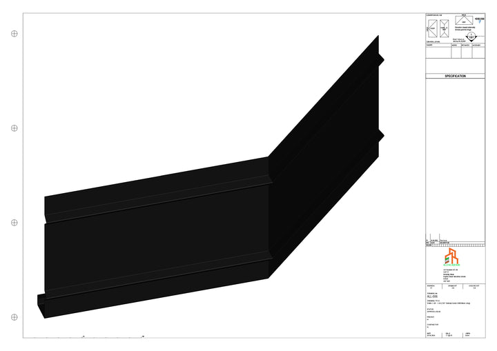 Aluminium Fascia Board 135 Ext Corner 300x300mm