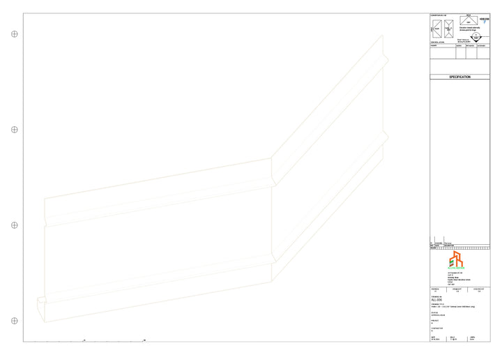 Aluminium Fascia Board 135 Ext Corner 300x300mm