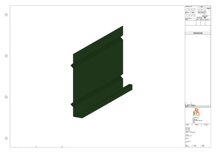 Aluminium Fascia Board Straight 1000mm Length