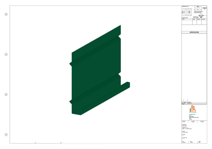 Aluminium Fascia Board Straight 3000mm Length