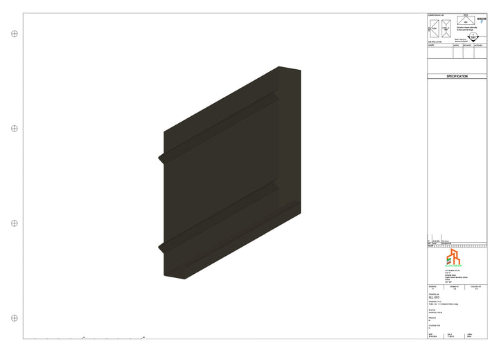 Aluminium Fascia Board Stopend 300mm - Left Side