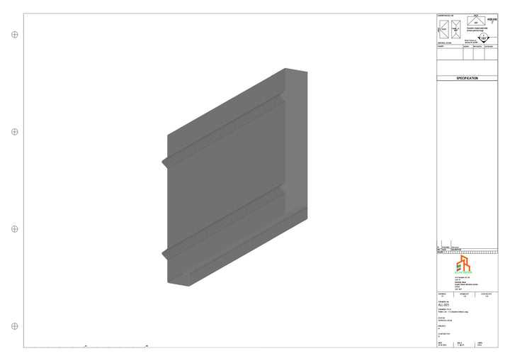 Aluminium Fascia Board Stopend 300mm - Right Side