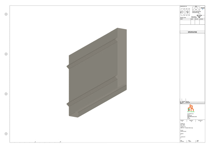 Aluminium Fascia Board Stopend 300mm - Right Side