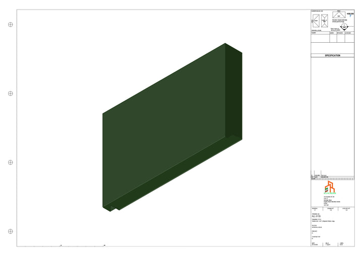 Aluminium Fascia Board Stopend - Type 20 - 300mm - Left Side