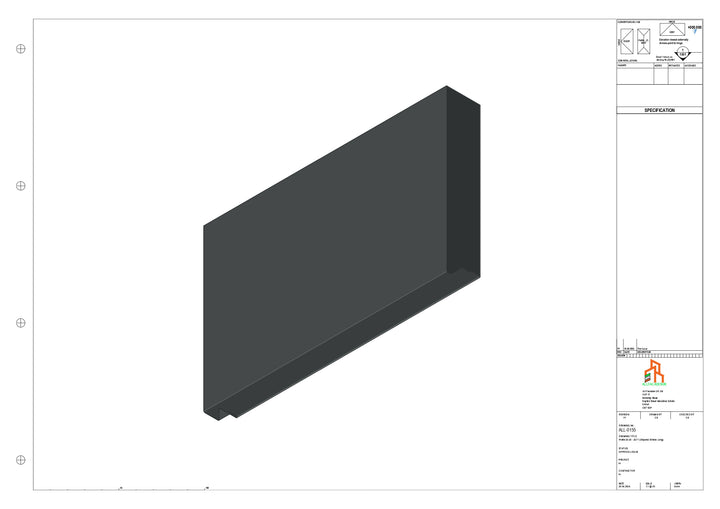 Aluminium Fascia Board Stopend - Type 20 - 300mm - Left Side