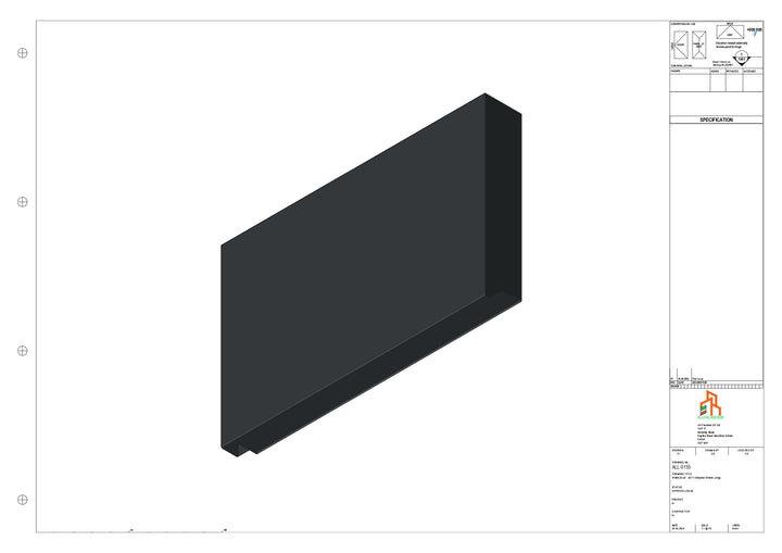 Aluminium Fascia Board Stopend - Type 20 - 300mm - Right Side