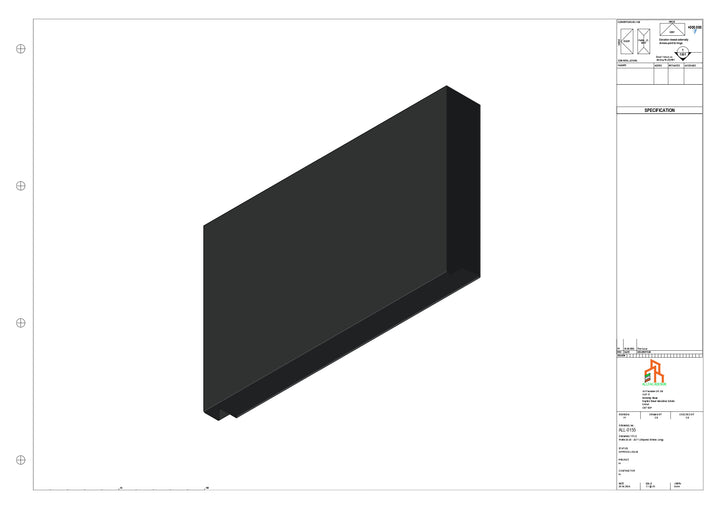 Aluminium Fascia Board Stopend - Type 20 - 300mm - Right Side
