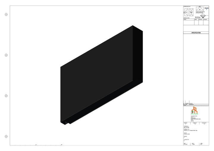 Aluminium Fascia Board Stopend - Type 20 - 300mm - Right Side