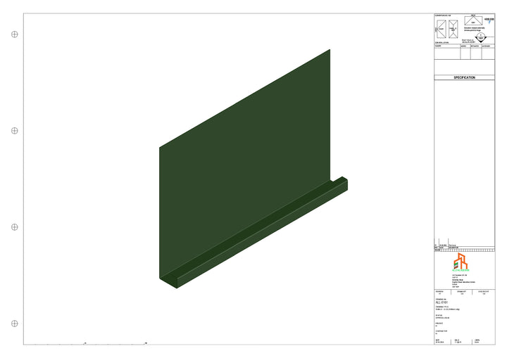 Aluminium Fascia Board - Type 21 - Straight 3000mm Length