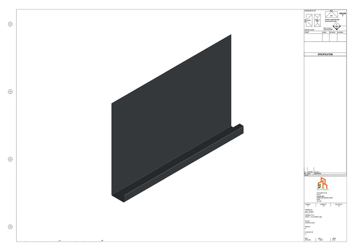 Aluminium Fascia Board - Type 21 - Straight 1000mm Length