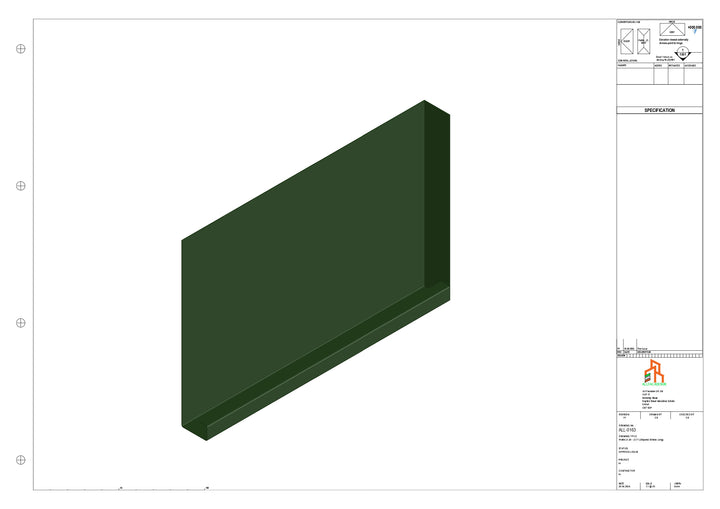 Aluminium Fascia Board Stopend - Type 21 - 300mm - Right Side