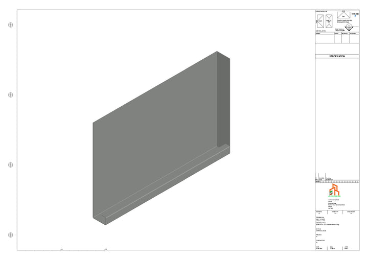 Aluminium Fascia Board Stopend - Type 21 - 300mm - Left Side