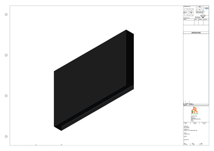 Aluminium Fascia Board Stopend - Type 21 - 300mm - Right Side