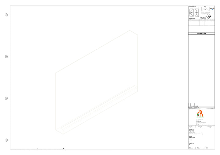 Aluminium Fascia Board Stopend - Type 21 - 300mm - Right Side