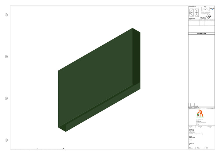 Aluminium Fascia Board Stopend - Type 22 - 300mm - Left Side