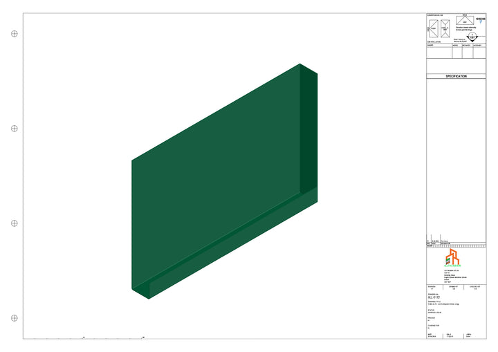 Aluminium Fascia Board Stopend - Type 22 - 300mm - Left Side