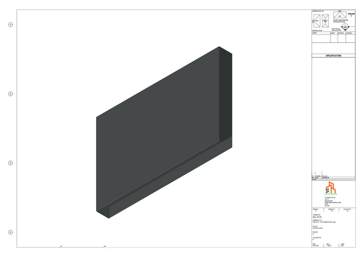 Aluminium Fascia Board Stopend - Type 22 - 300mm - Left Side