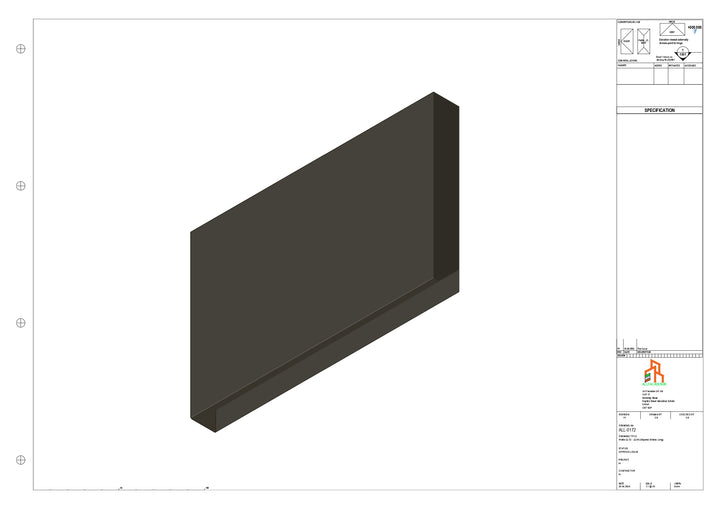 Aluminium Fascia Board Stopend - Type 22 - 300mm - Left Side
