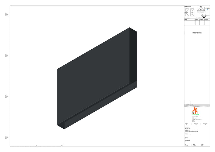 Aluminium Fascia Board Stopend - Type 22 - 300mm - Right Side