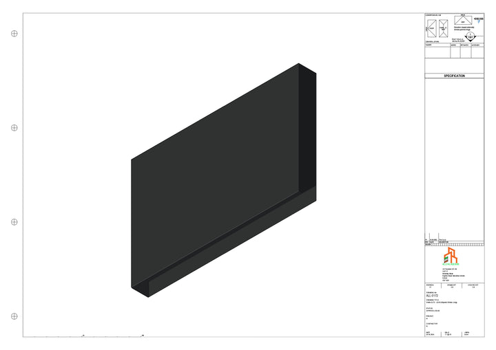 Aluminium Fascia Board Stopend - Type 22 - 300mm - Left Side