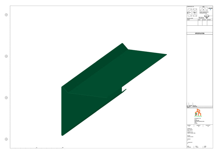 Aluminium Roof Trim - Type 1 - Straight 3000mm Length