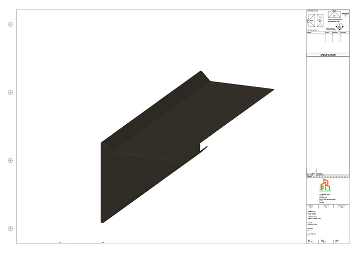 Aluminium Roof Trim - Type 1 - Straight 3000mm Length