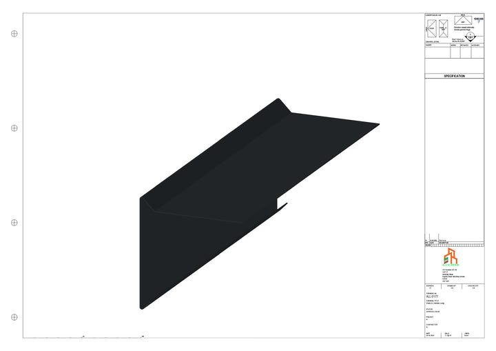 Aluminium Roof Trim - Type 1 - Straight 3000mm Length